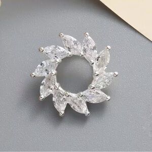 🗽Simulated Diamond Circle Pendant in Sterling Silver 2.00 ctw